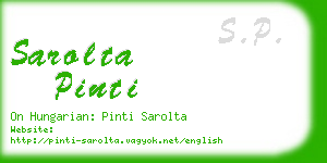 sarolta pinti business card